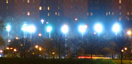 Sports fields use higher intensity lighting than any other nocturnal activity.